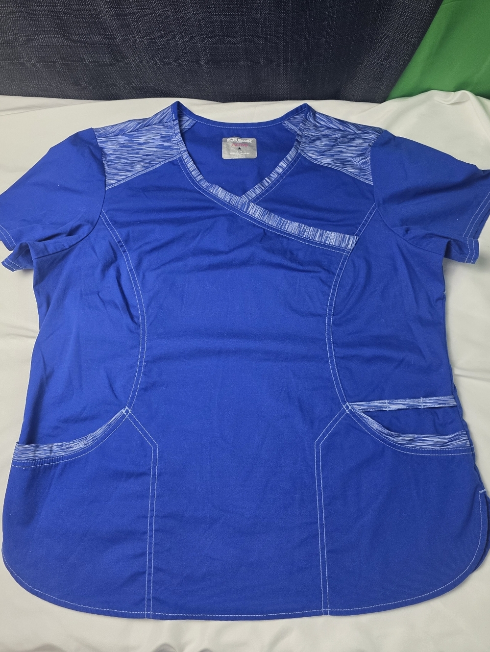 Scrubstar Active Women's Large Scrub Top - Blue